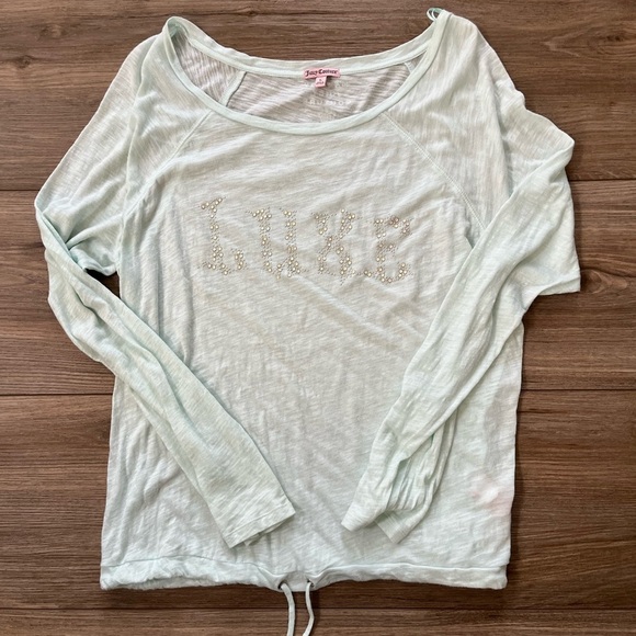 Juicy Couture Tops - Juicy Couture Mint Long Sleeve Top
